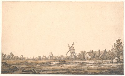 风车景观 作者 艾伯特·奎普（Aelbert Cuyp）