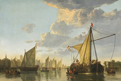 多德雷赫特的马斯河 作者 艾伯特·奎普（Aelbert Cuyp）