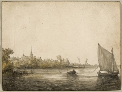 横跨新马斯的艾瑟尔蒙德（IJsselmonde）景，约1640年 作者 艾伯特·奎普（Aelbert Cuyp）