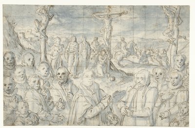 与创始人及其家人一起受难 作者 Aert Pietersz。