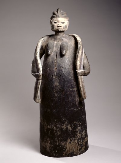 Gelede Body Mask，约鲁巴共和国约鲁巴文化（彩绘木） 作者 非洲人