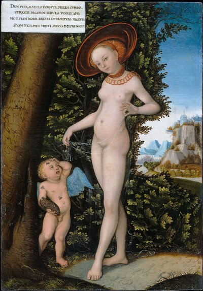 维纳斯与丘比特，偷蜜贼 作者 after Lucas Cranach the Elder