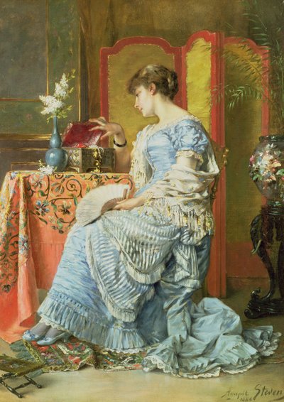 犹豫不决，1884年 作者 阿加皮特·史蒂文斯（Agapit Stevens）