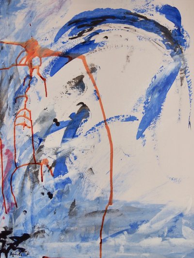 无题，2016（纸本水墨、丙烯） 作者 艾格尼丝·吉拉登