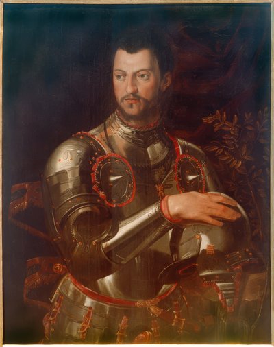 科西莫一世公爵身着盔甲的画像 作者 Agnolo Bronzino