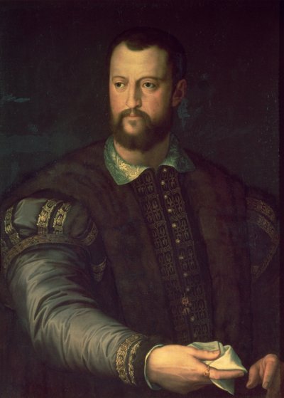 科西莫一世（1519-74）1559年肖像（布面油画） 作者 Agnolo Bronzino