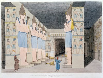 努比亚Ybsombul的寺庙内部》，1820-1822年 作者 阿戈斯蒂诺·阿格里奥