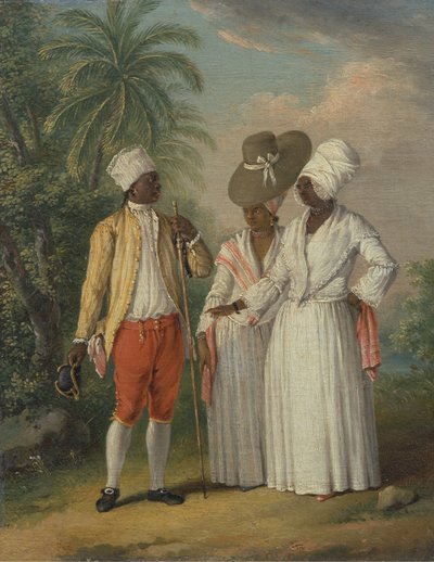自由的西印度多米尼加人,多米尼加的自由原住民,约1770年。 作者 阿戈斯蒂诺·布鲁尼亚斯（Agostino Brunias）