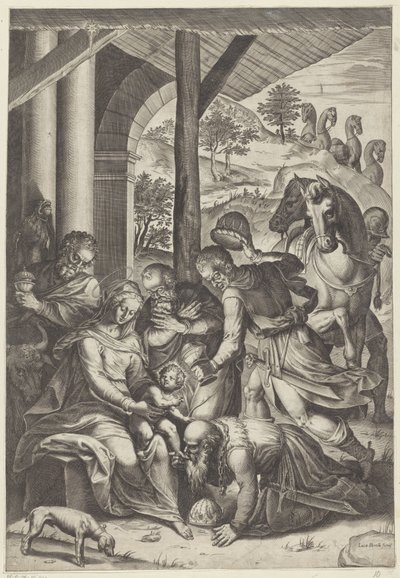 国王的崇拜 作者 阿戈斯蒂诺·卡拉奇（Agostino Carracci）