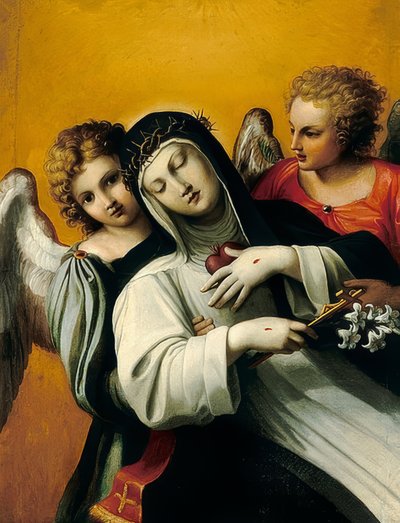 圣凯瑟琳的狂喜 作者 阿戈斯蒂诺·卡拉奇（Agostino Carracci）