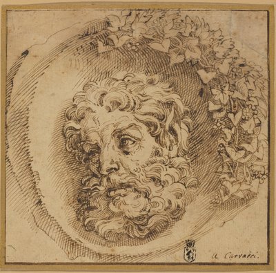凹面圆雕中的花仙子头像 作者 阿戈斯蒂诺·卡拉奇（Agostino Carracci）