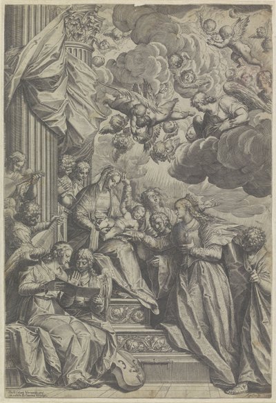 圣凯瑟琳的神秘婚姻 作者 阿戈斯蒂诺·卡拉奇（Agostino Carracci）