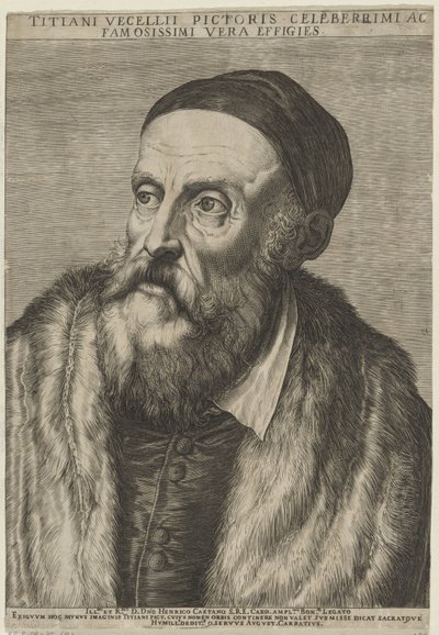 画家提香的肖像 作者 阿戈斯蒂诺·卡拉奇（Agostino Carracci）