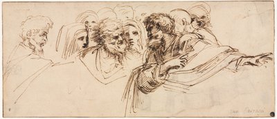 头像研究（右图） 作者 Agostino Carracci