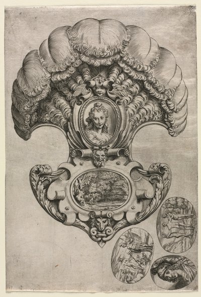 风扇LEventail，c。 1589-1595。 作者 阿戈斯蒂诺·卡拉奇（Agostino Carracci）