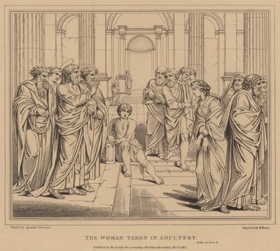 通奸的女人，约翰 作者 阿戈斯蒂诺·卡拉奇（Agostino Carracci）