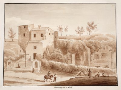 麦当娜德拉斯特拉的冬宫，1833年（用棕色水洗蚀刻） 作者 阿戈斯蒂诺·托法内利