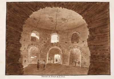 1833年咳嗽寺的内部（蚀刻棕色洗） 作者 阿戈斯蒂诺·托法内利
