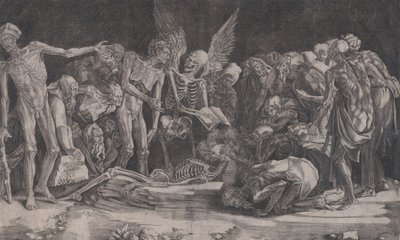 骷髅，日期为1518年。 作者 阿戈斯蒂诺·韦内齐亚诺