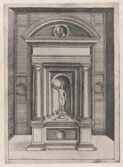 Speculum Romanae Magnificentiae：C.上最古老的寺庙中的朱庇特祭坛，约1514-36。 作者 阿戈斯蒂诺·威尼斯。