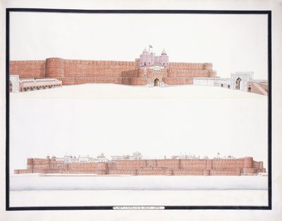 阿格拉堡和德里门c。 1815年 作者 阿格拉学校