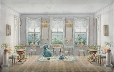 高尔基庄园的画室，1831年 作者 阿格拉菲娜·德米特里耶夫娜·布拉戈沃