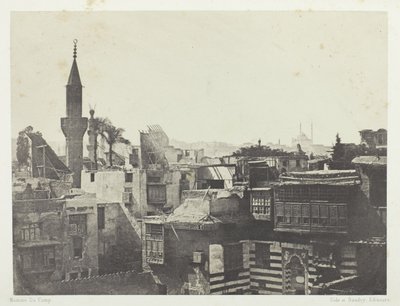 向西俯瞰，勒凯尔，《埃及、努比、巴勒斯坦和叙利亚》画册（1852 年）第 1 版 作者 艾梅·罗查斯