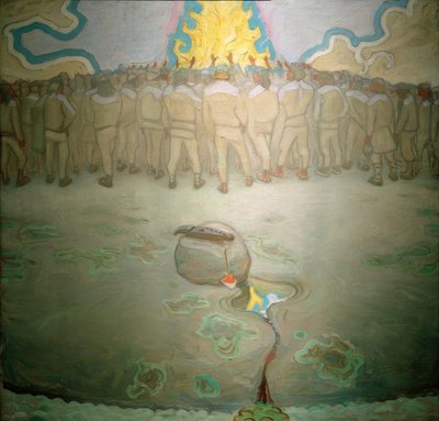 加伦·卡莱拉（A.Gallen-Kallela），《火的崇拜》 作者 阿克塞利·瓦尔德马尔·加伦·卡莱拉