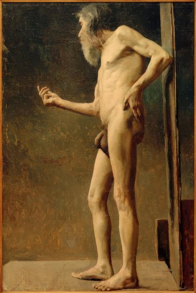 对一个老人的裸体研究 作者 Akseli Valdemar Gallen Kallela