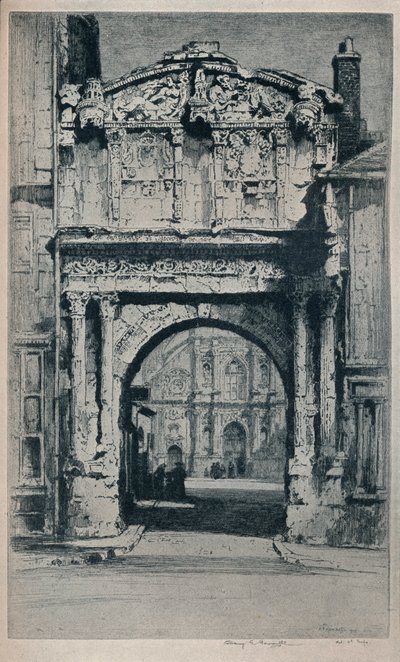 欧塞尔的圣皮埃尔门，1912年 作者 奥尔巴尼·E·霍华斯