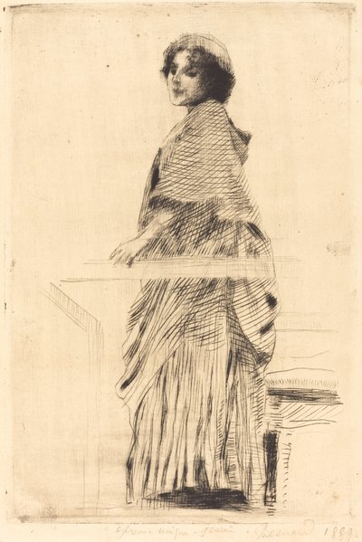 披头散发的女人(La femme à la pèlerine) 作者 阿尔伯特·贝斯纳德