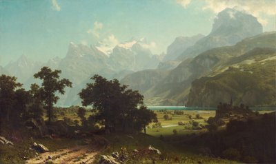 卢塞恩湖，1858年。 作者 阿尔伯特·比尔施塔特