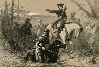 1877年，华盛顿少校执行法国指挥官的任务。 作者 阿尔伯特·鲍贝特