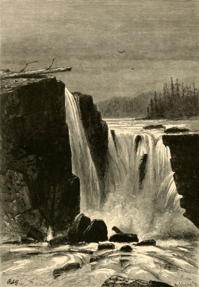 威拉米特瀑布的南侧》，1872年。 作者 阿尔伯特·鲍贝特