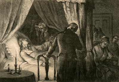 华盛顿之死，1877年。 作者 阿尔伯特·鲍贝特