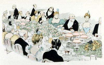 A. Guillaume 于 1908 年的晚餐（绘图） 作者 阿尔伯特·纪尧姆