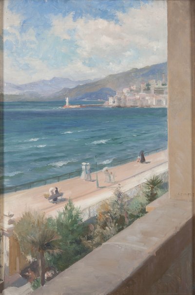 来自我在戛纳的窗口，1891年 作者 Albert Gustaf Aristides Edelfelt