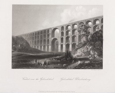 高架桥在Golzschthal，萨克森，1840年 作者 阿尔伯特·亨利·佩恩