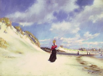 汉普顿海滩（布面油画） 作者 阿尔伯特·霍斯特迈尔
