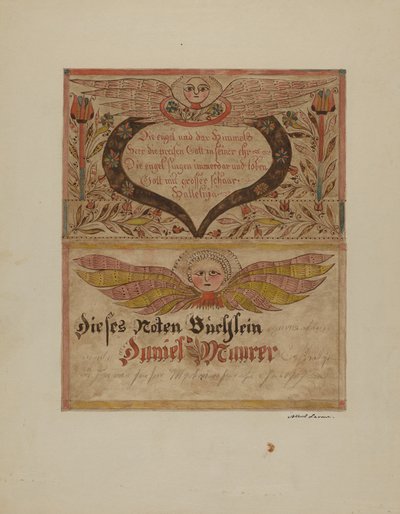 手稿和微型画，约1937年。 作者 阿尔伯特·J·莱文