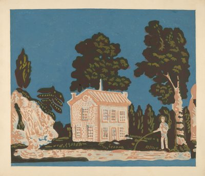 乐队盒盖的墙纸，约1937年。 作者 阿尔伯特·J·莱文