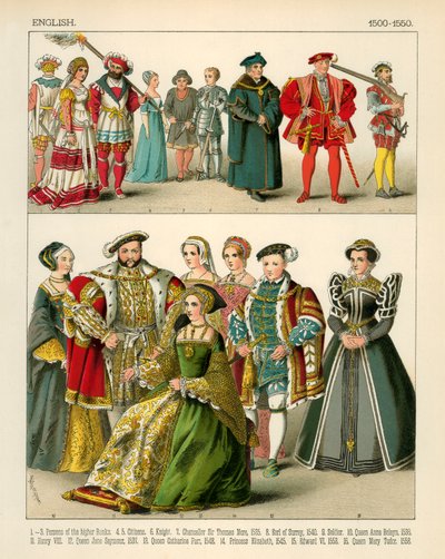 英国服装1500-1550 作者 Albert Kretschmer