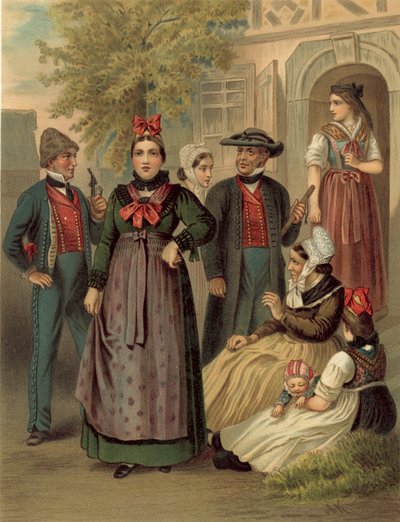 德国服装，Elsass Um Weissenburg 作者 阿尔伯特·克莱奇默