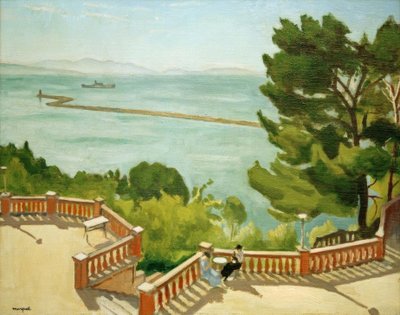 埃斯塔克（Estaque）的露台角落 作者 Albert Marquet