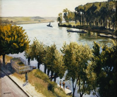 La Seine a la Frette Montigny，约 1947 年（布面油画） 作者 阿尔伯特·马尔凯