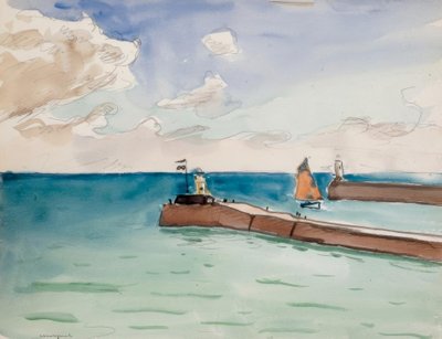 Les Sables d&39;Olonne，港口入口 作者 阿尔伯特·马尔凯