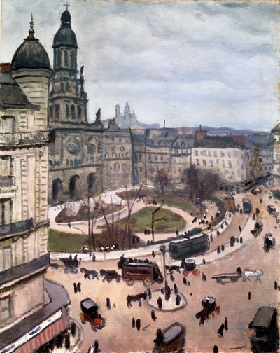 1911年在巴黎的三位一体广场（Place de laTrinité）。 作者 阿尔伯特·马尔凯