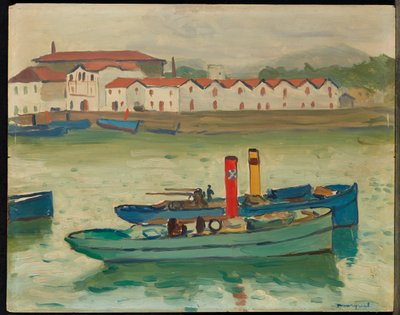 圣让德吕兹，Bateau de Peche（画板油画） 作者 阿尔伯特·马尔凯