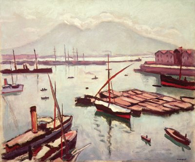 那不勒斯风景（布面油画） 作者 阿尔伯特·马尔凯