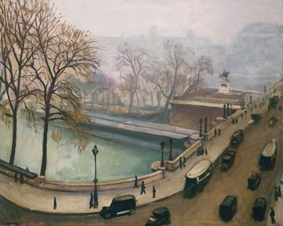 塞纳河景观，c.1935（布面油画） 作者 阿尔伯特·马尔凯
